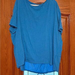 lululemon athletica back in action Poolside Blue Women's Top size 20